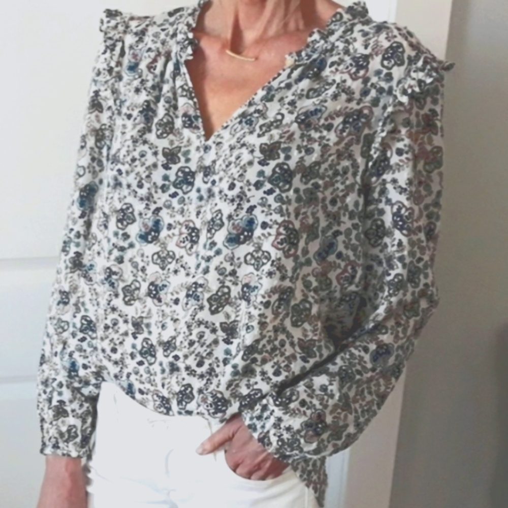 Floral boho blouse